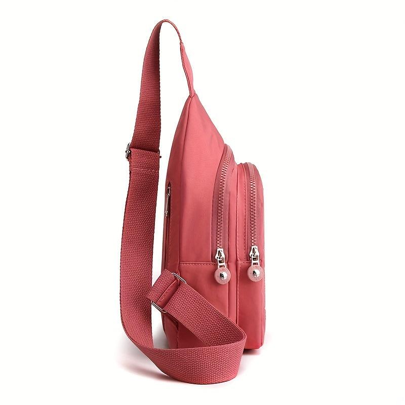 Nylon Sling Bag Crossbody Chest Bag for Outdoor Travel