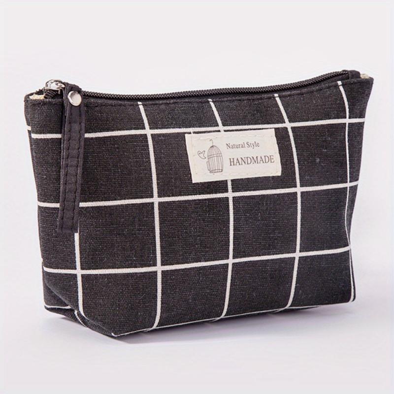 Small Zipper Canvas Cosmetic Bag Travel Storage Bag Toiletry Bag