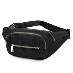 Flower Embroidery Nylon Fanny Pack Women's Crossbody Chest Bag