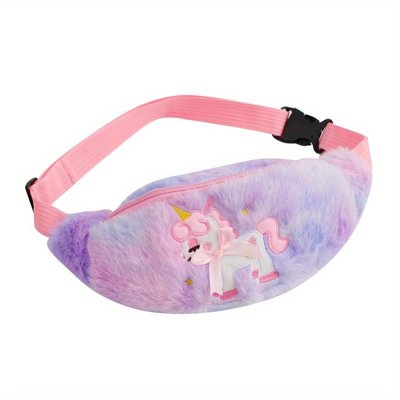 Fluffy Unicorn Chest Bag | Adjustable Strap Fanny Pack