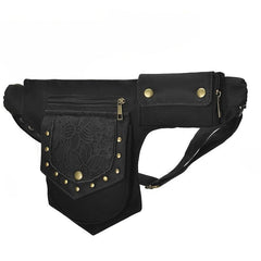 Gothic Thigh Drop Leg Bag Studded Outdoor Travel Phone Purse