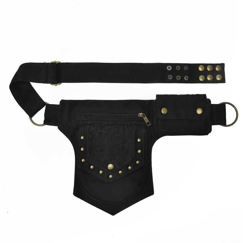 Gothic Thigh Drop Leg Bag Studded Outdoor Travel Phone Purse