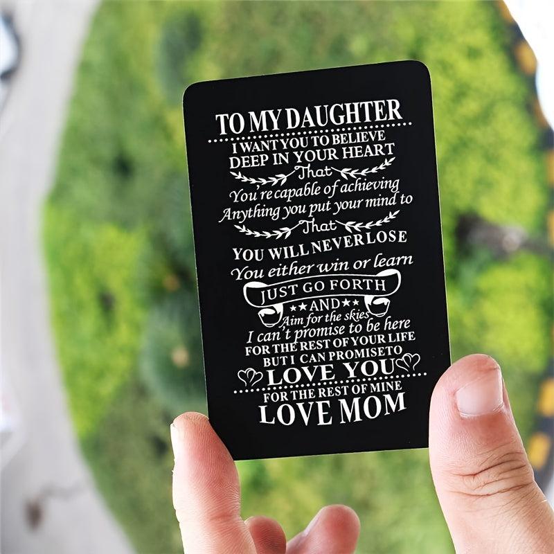 TO MY SON Family Alloy Clip Card Wallet Postcard Christmas Gift