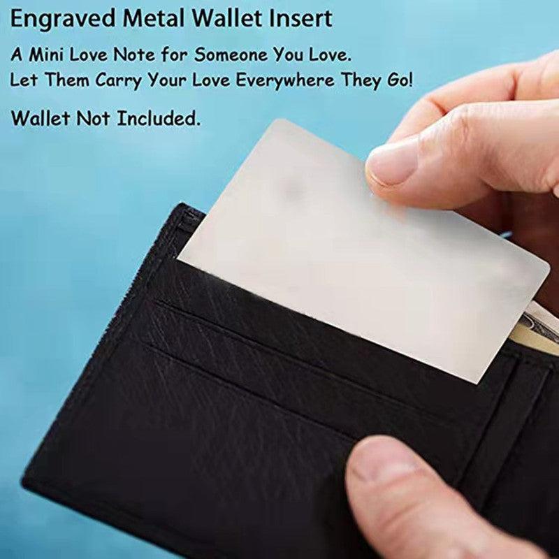 I Love You Wallet Lined Stainless Steel Custom Card Christmas Gift