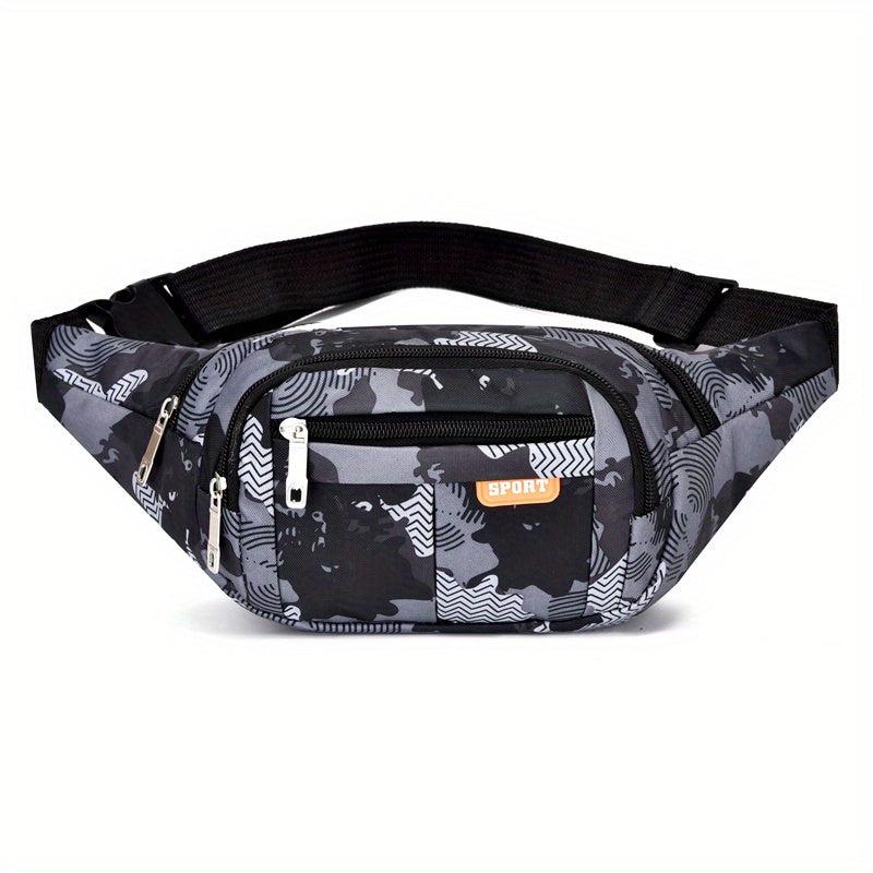 Casual Camo Waist Bag Zipper Belt Bag For Outdoor Sports