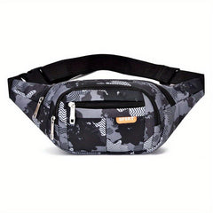 Casual Camo Waist Bag Zipper Belt Bag For Outdoor Sports