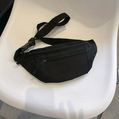 Minimalist Nylon Zipper Chest Bag Lightweight Crossbody Sling