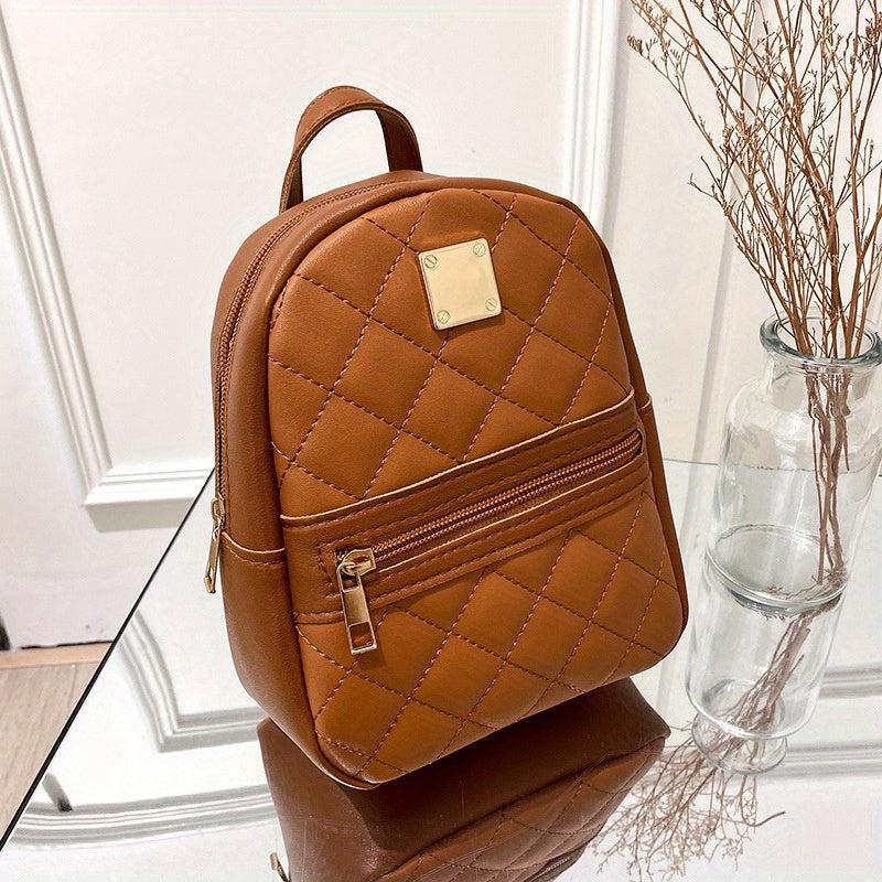 High End Leather Women's Mini Backpack for School Office Daily Use