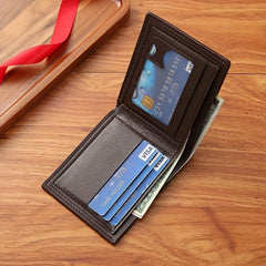 Men's Plaid Short Wallet Large Capacity Card Wallet