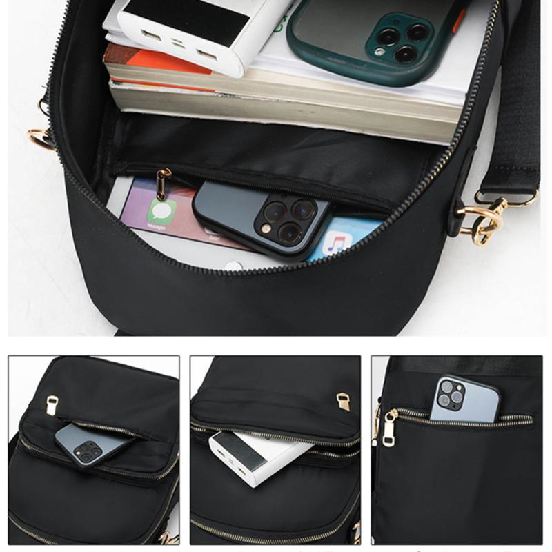 Large Capacity Nylon Zipper Backpack Laptop Bag School Bag