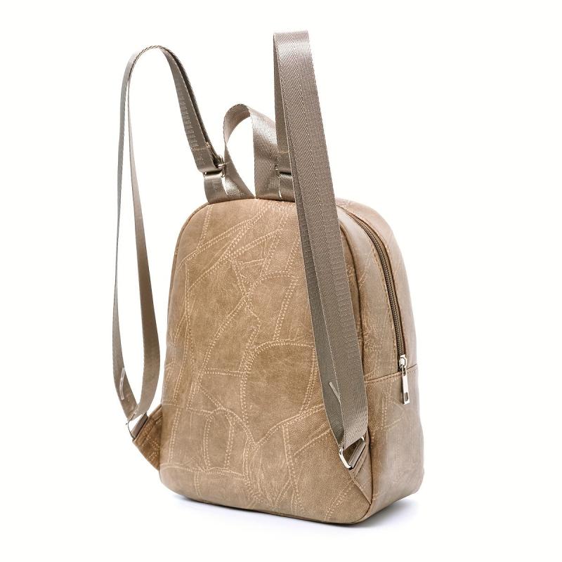 Multifunctional Backpack Handbag Sling Bag 3 In 1 Use Bag Embossed PU Leather