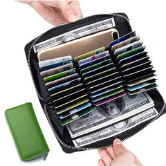 Zip Around Card Holder Coin Purse With Card Slots
