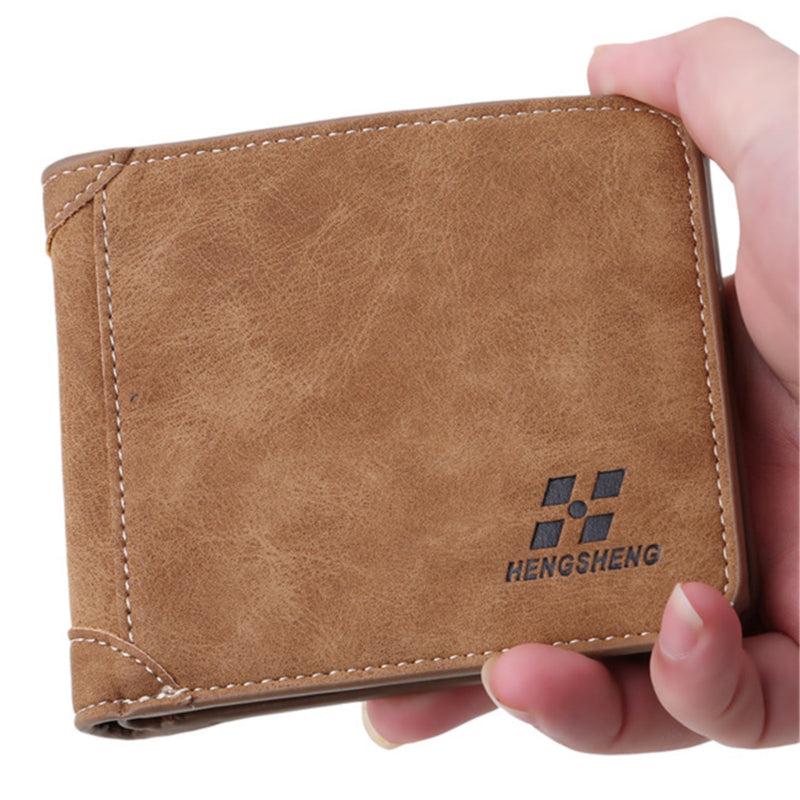 Men's Short Nubuck Card Wallet