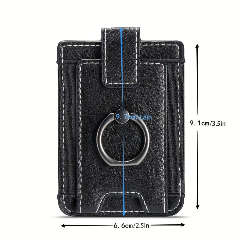 Ring Buckle Phone Back Sticker Card Holder