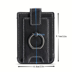 Ring Buckle Phone Back Sticker Card Holder