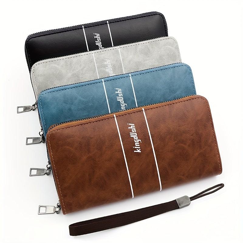 PU Leather Zipper Handbag Large Capacity Business Handbag
