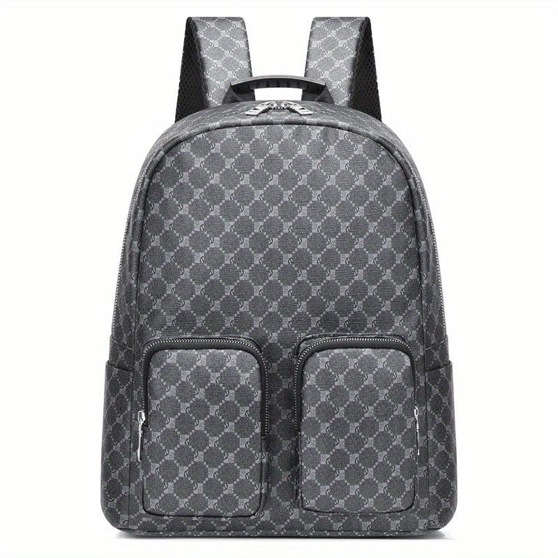 Casual Leather Men's Backpack with Large Capacity