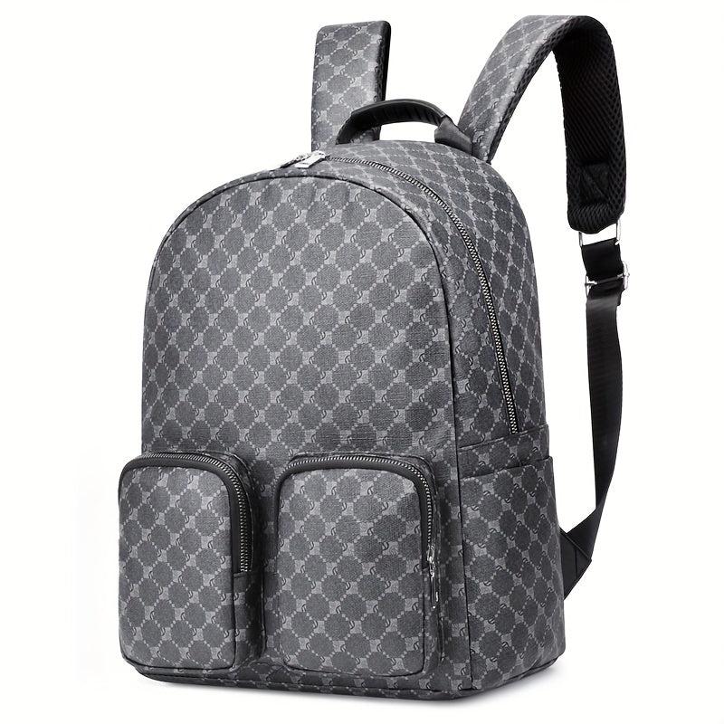 Casual Leather Men's Backpack with Large Capacity