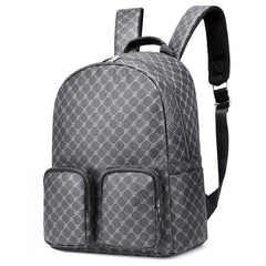 Casual Leather Men's Backpack with Large Capacity