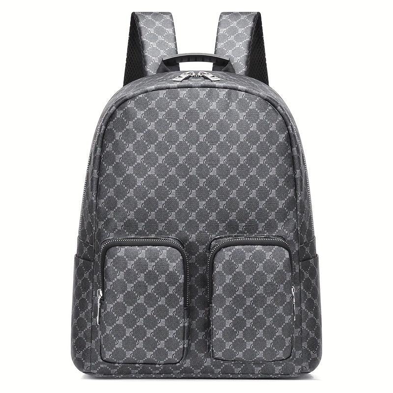 Casual Leather Men's Backpack with Large Capacity
