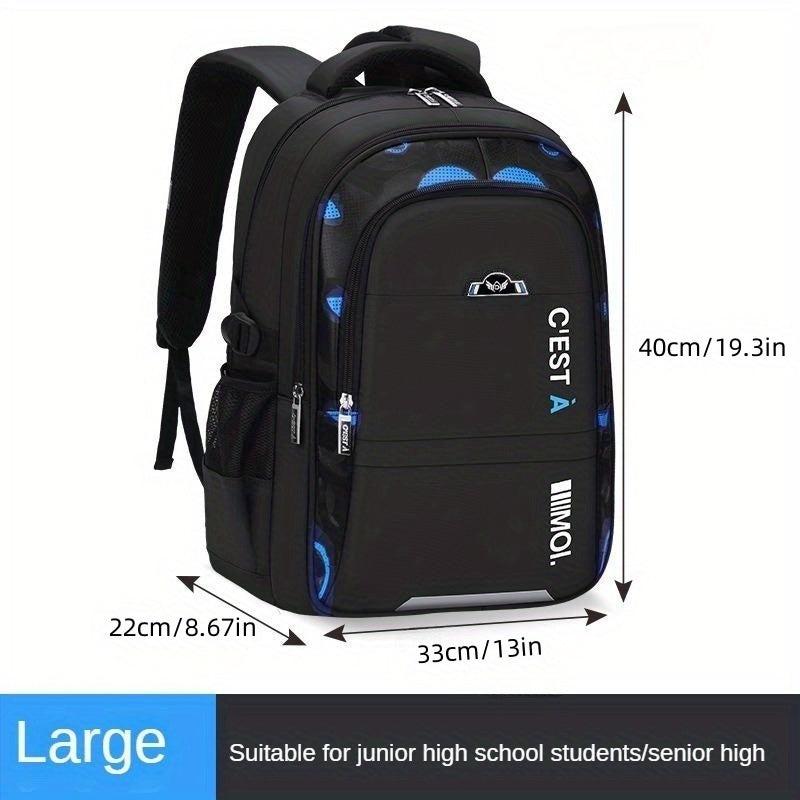 Waterproof Backpack with Spine Protection for Junior High School Student