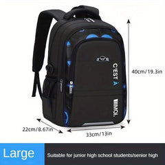 Waterproof Backpack with Spine Protection for Junior High School Student