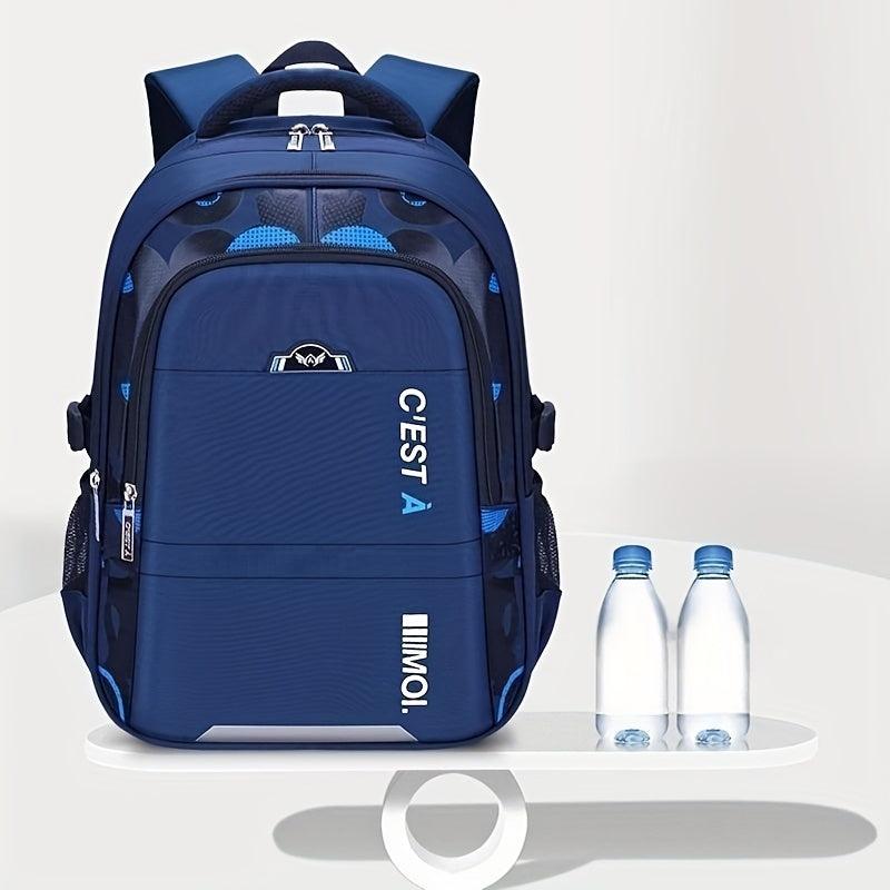 Waterproof Backpack with Spine Protection for Junior High School Student