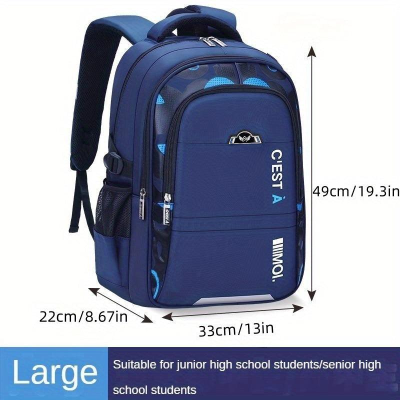 Waterproof Backpack with Spine Protection for Junior High School Student
