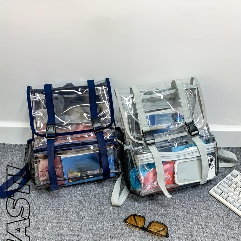 PVC Travel Backpack Waterproof Transparent Large Capacity Bag