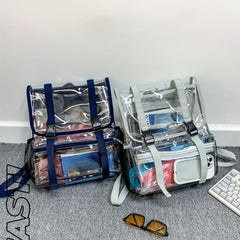PVC Travel Backpack Waterproof Transparent Large Capacity Bag