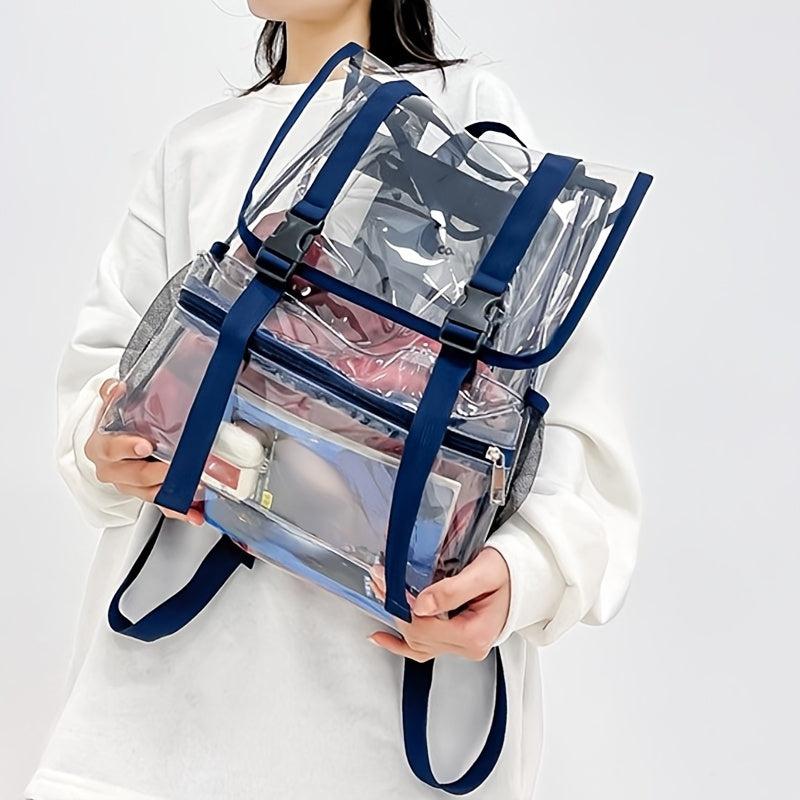 PVC Travel Backpack Waterproof Transparent Large Capacity Bag