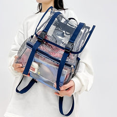 PVC Travel Backpack Waterproof Transparent Large Capacity Bag