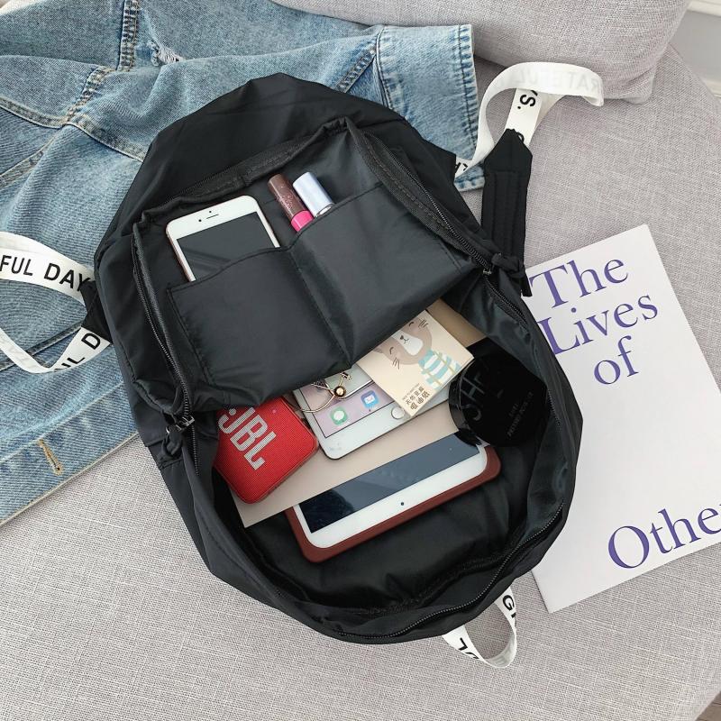 Versatile Letter Pattern Backpack with Shoulder Strap