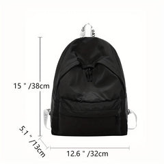 Versatile Letter Pattern Backpack with Shoulder Strap