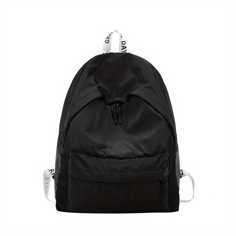 Versatile Letter Pattern Backpack with Shoulder Strap