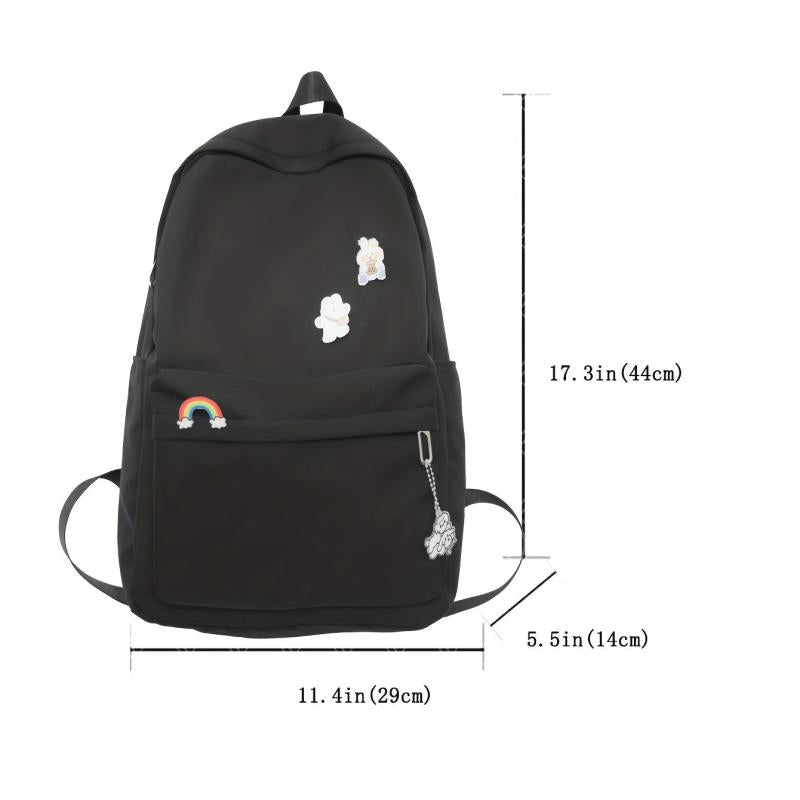 Sporty Preppy Style Backpack Casual Bag Large capacity Foldable