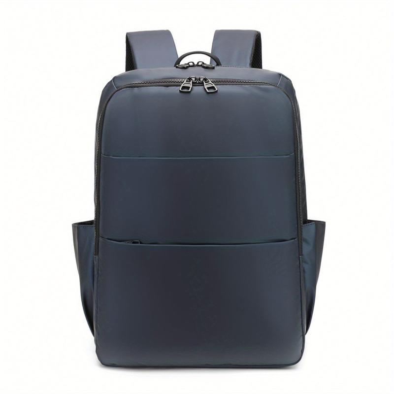 1pc Solid Backpack Men's Laptop Bag Business Commuter Students Schoolbag