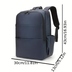 1pc Solid Backpack Men's Laptop Bag Business Commuter Students Schoolbag