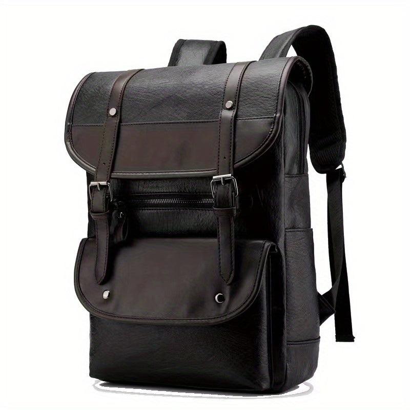 Vintage Large Capacity PU Leather Shoulder Bag Backpack Waterproof