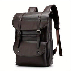Vintage Large Capacity PU Leather Shoulder Bag Backpack Waterproof