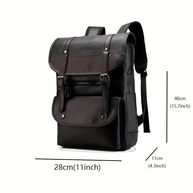 Vintage Large Capacity PU Leather Shoulder Bag Backpack Waterproof