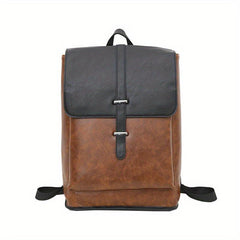 Men's Retro Contrast Bag Large Capacity School Bag