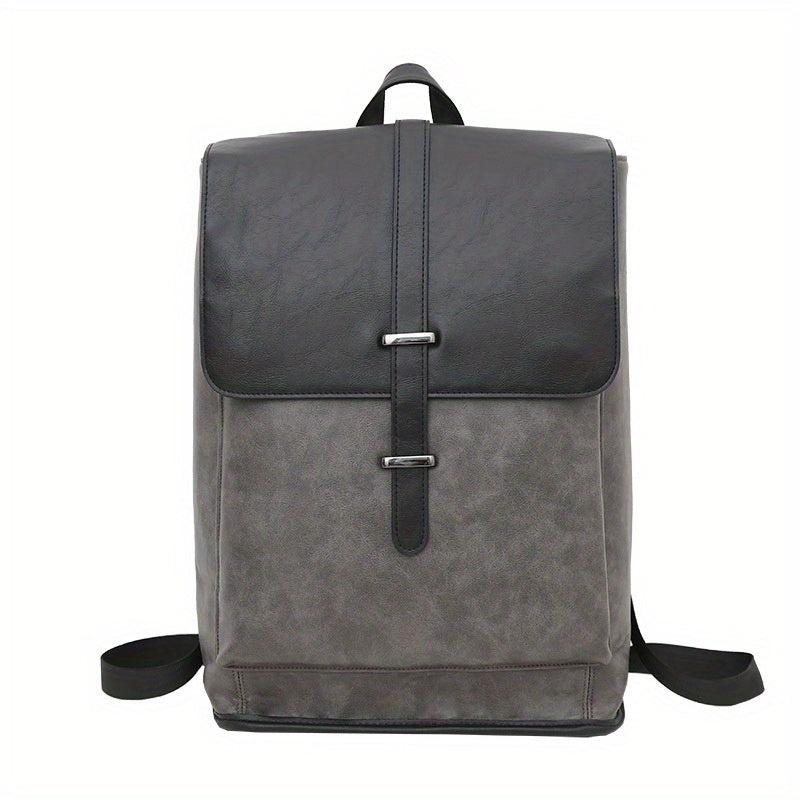 Men's Retro Contrast Bag Large Capacity School Bag