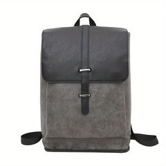 Men's Retro Contrast Bag Large Capacity School Bag
