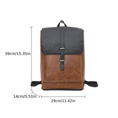 Men's Retro Contrast Bag Large Capacity School Bag