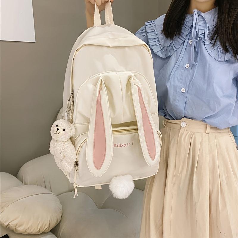 Sweet Large Capacity Rabbit Ear Nylon Backpack