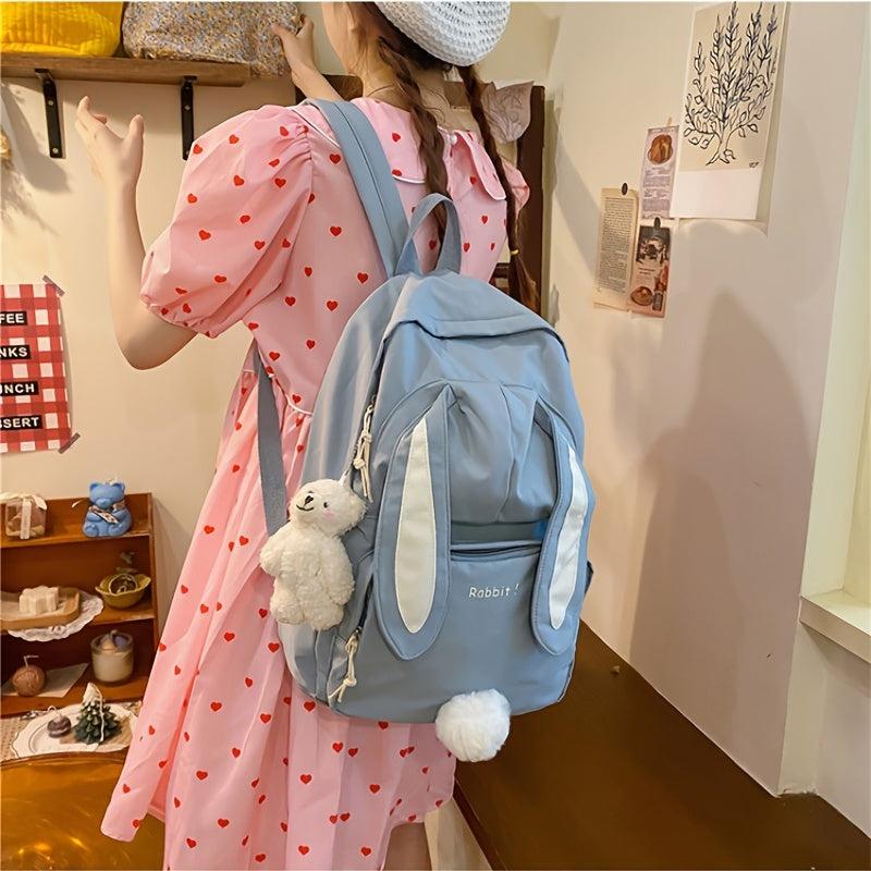 Sweet Large Capacity Rabbit Ear Nylon Backpack
