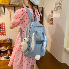 Sweet Large Capacity Rabbit Ear Nylon Backpack