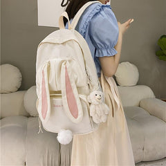Sweet Large Capacity Rabbit Ear Nylon Backpack