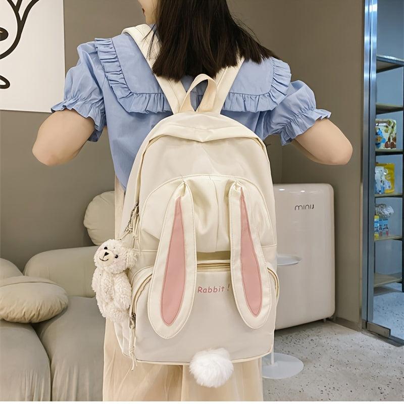 Sweet Large Capacity Rabbit Ear Nylon Backpack